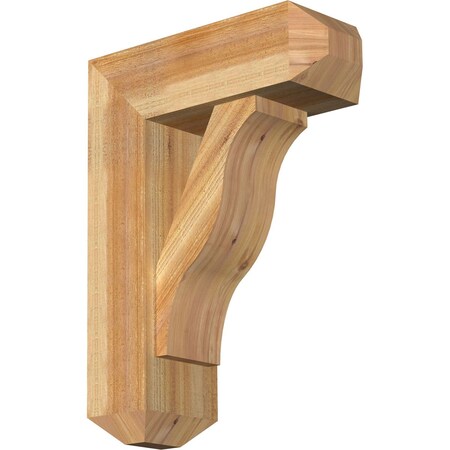 Ekena Millwork Funston Craftsman Rough Sawn Bracket w/ Offset Brace, Western Red Cedar, 8"W x 22"D x 30"H BKT0806X22X30FST04RWR